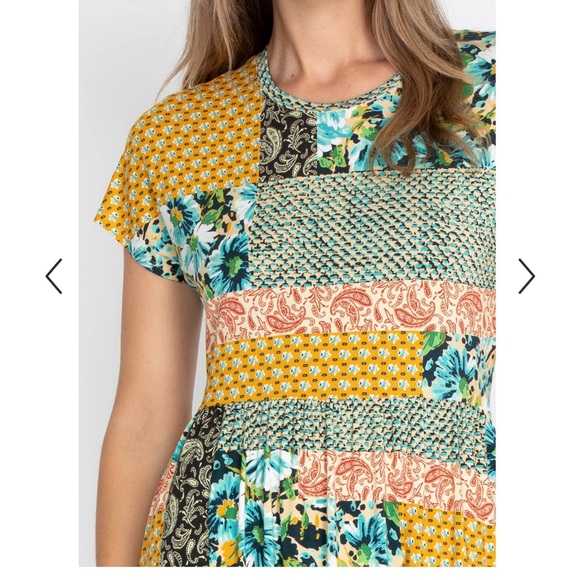 Johnny Was PAISLEY BLOCK RELAXED T‑SHIRT DRESS Size L NWT - Picture 2 of 9